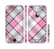 The Black and Pink Layered Plaid V5 Sectioned Skin Series for the Apple iPhone 6/6s