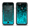 The Black and Turquoise Unfocused Sparkle Print Apple iPhone 6/6s LifeProof Fre Case Skin Set