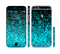 The Black and Turquoise Unfocused Sparkle Print Sectioned Skin Series for the Apple iPhone 6/6s
