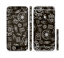 The Black and White Cave Symbols Sectioned Skin Series for the Apple iPhone 6/6s