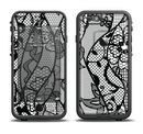 The Black and White Lace Design Apple iPhone 6/6s LifeProof Fre Case Skin Set