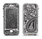 The Black and White Paisley Pattern V6 Apple iPhone 5-5s LifeProof Nuud Case Skin Set