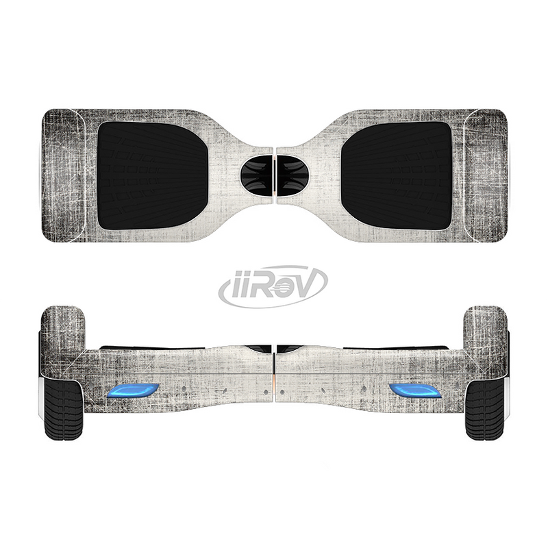 The Black and White Scratched Texture Full-Body Skin Set for the Smart Drifting SuperCharged iiRov HoverBoard