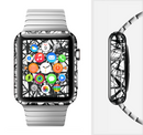 The Black and White Shards Full-Body Skin Set for the Apple Watch