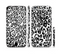 The Black and White Snow Leopard Pattern Sectioned Skin Series for the Apple iPhone 6/6s
