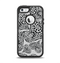 The Black and White Spotted Hearts Apple iPhone 5-5s Otterbox Defender Case Skin Set