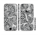 The Black and White Spotted Hearts Sectioned Skin Series for the Apple iPhone 6/6s Plus