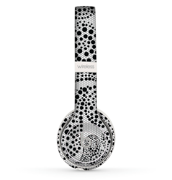 The Black and White Spotted Hearts Skin Set for the Beats by Dre Solo 2 Wireless Headphones
