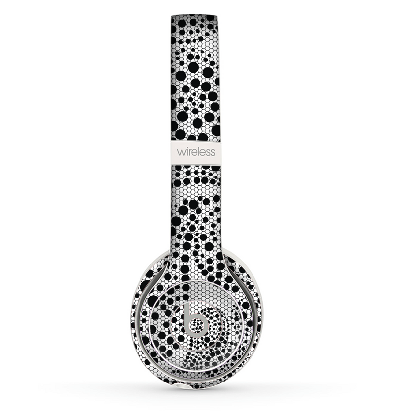 The Black and White Spotted Hearts Skin Set for the Beats by Dre Solo 2 Wireless Headphones