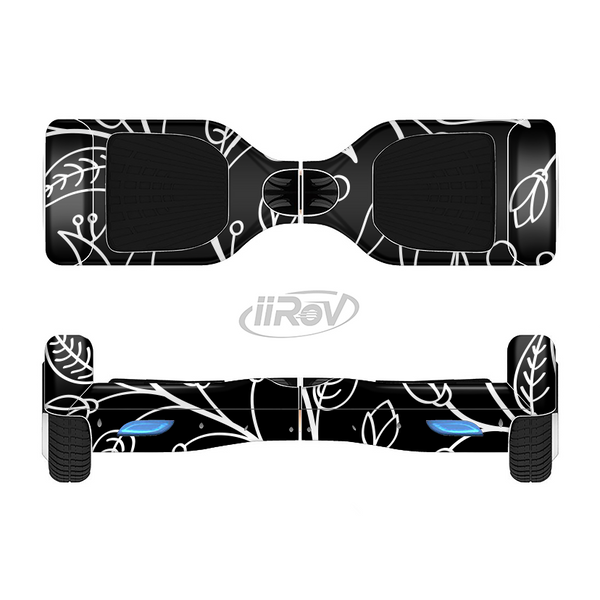 The Black and White Vector Branches Full-Body Skin Set for the Smart Drifting SuperCharged iiRov HoverBoard