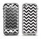 The Black and White Zigzag Chevron Pattern Apple iPhone 5-5s LifeProof Nuud Case Skin Set
