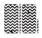 The Black and White Zigzag Chevron Pattern Sectioned Skin Series for the Apple iPhone 6/6s Plus
