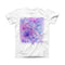 The Blotted Pink and Purple Texture ink-Fuzed Front Spot Graphic Unisex Soft-Fitted Tee Shirt