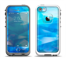 The Blue Abstract Crystal Pattern Apple iPhone 5-5s LifeProof Fre Case Skin Set