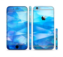 The Blue Abstract Crystal Pattern Sectioned Skin Series for the Apple iPhone 6/6s