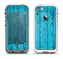 The Blue Aged Wood Panel Apple iPhone 5-5s LifeProof Fre Case Skin Set