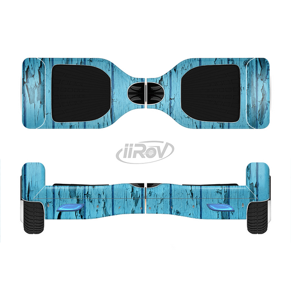 The Blue Aged Wood Panel Full-Body Skin Set for the Smart Drifting SuperCharged iiRov HoverBoard