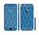 The Blue Anchor Collage V2 Sectioned Skin Series for the Apple iPhone 6/6s Plus