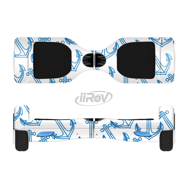 The Blue Anchor Stitched Pattern Full-Body Skin Set for the Smart Drifting SuperCharged iiRov HoverBoard