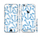 The Blue Anchor Stitched Pattern Sectioned Skin Series for the Apple iPhone 6/6s Plus