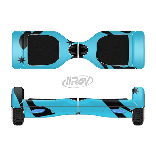 The Blue & Black High-Heel Pattern V12 Full-Body Skin Set for the Smart Drifting SuperCharged iiRov HoverBoard