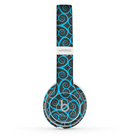 The Blue & Black Spirals Pattern Skin Set for the Beats by Dre Solo 2 Wireless Headphones