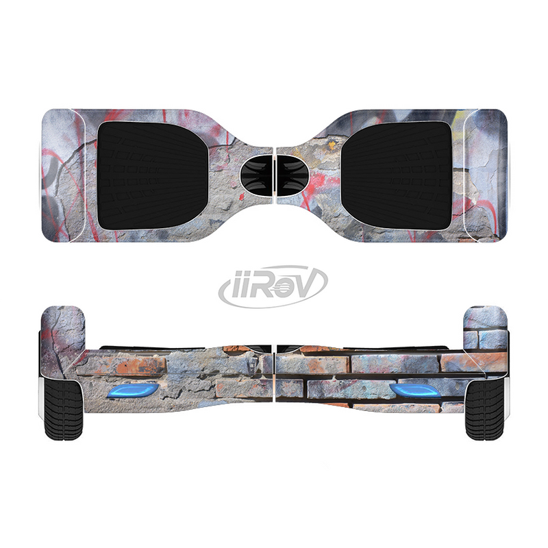 The Blue Chipped Graffiti Wall Full-Body Skin Set for the Smart Drifting SuperCharged iiRov HoverBoard