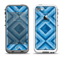 The Blue Diamond Pattern Apple iPhone 5-5s LifeProof Fre Case Skin Set