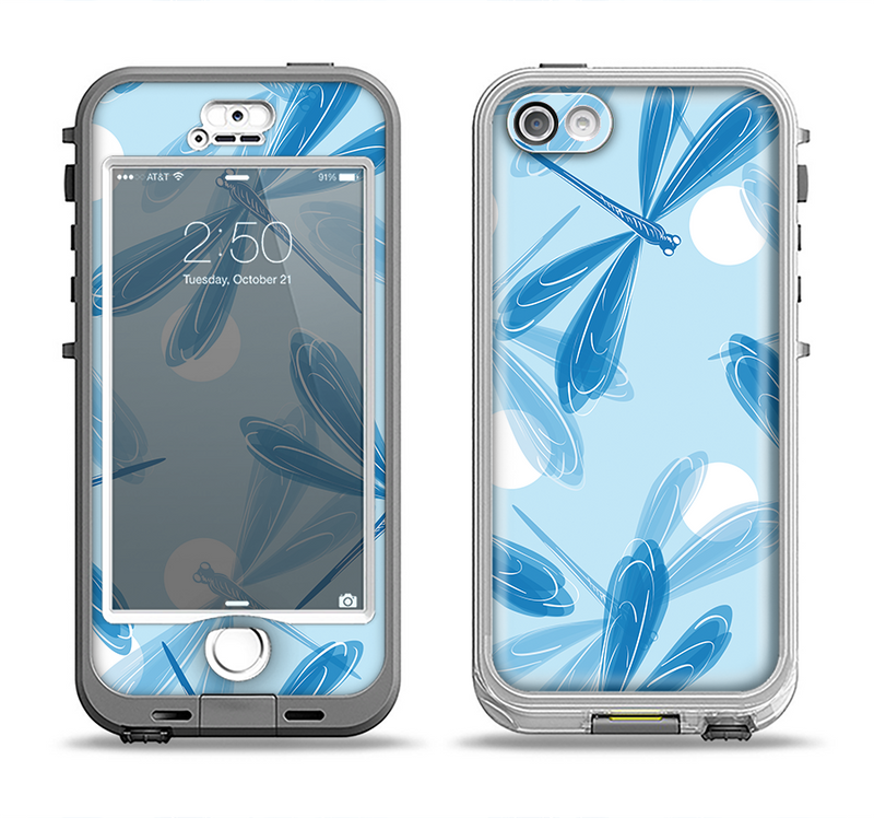 The Blue DragonFly Apple iPhone 5-5s LifeProof Nuud Case Skin Set