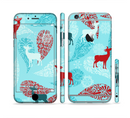 The Blue Fun Colored Deer Vector Sectioned Skin Series for the Apple iPhone 6/6s Plus