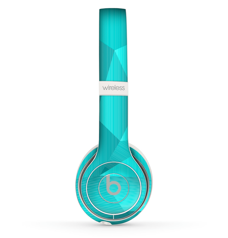 The Blue Geometric Pattern Skin Set for the Beats by Dre Solo 2 Wireless Headphones