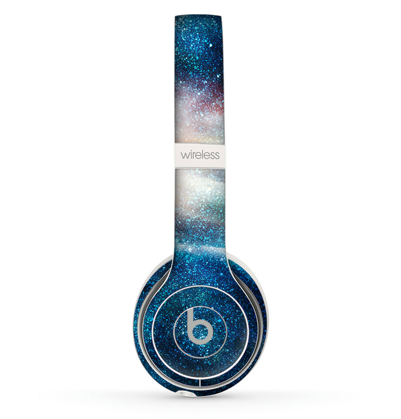 The Blue & Gold Glowing Star-Wave Skin Set for the Beats by Dre Solo 2 Wireless Headphones