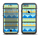 The Blue & Gold Tribal Ethic Geometric Pattern Apple iPhone 6/6s LifeProof Fre Case Skin Set