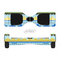 The Blue & Gold Tribal Ethic Geometric Pattern Full-Body Skin Set for the Smart Drifting SuperCharged iiRov HoverBoard