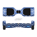 The Blue Gradient Layered Chevron Full-Body Skin Set for the Smart Drifting SuperCharged iiRov HoverBoard