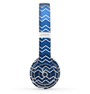The Blue Gradient Layered Chevron Skin Set for the Beats by Dre Solo 2 Wireless Headphones