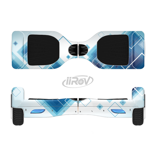 The Blue Levitating Squares Full-Body Skin Set for the Smart Drifting SuperCharged iiRov HoverBoard