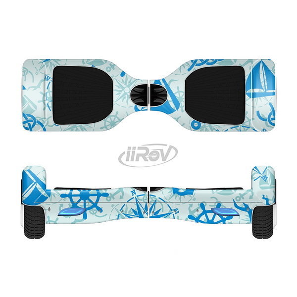 The Blue Nautical Collage V5 Full-Body Skin Set for the Smart Drifting SuperCharged iiRov HoverBoard