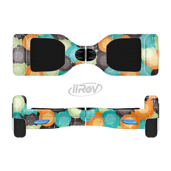 The Blue & Orange Abstract Polka Dots Full-Body Skin Set for the Smart Drifting SuperCharged iiRov HoverBoard