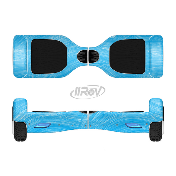 The Blue Painted Brush Texture Full-Body Skin Set for the Smart Drifting SuperCharged iiRov HoverBoard