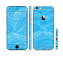 The Blue Painted Brush Texture Sectioned Skin Series for the Apple iPhone 6/6s Plus