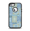 The Blue Patched Paisley Pattern Apple iPhone 5-5s Otterbox Defender Case Skin Set