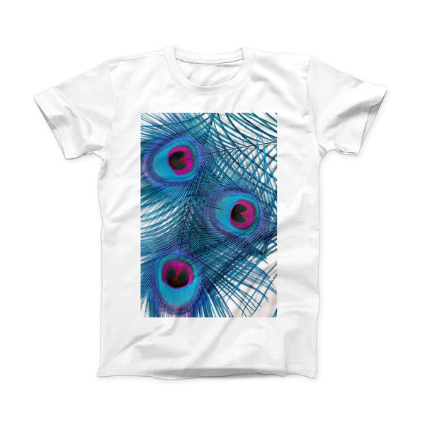 The Blue Peacock ink-Fuzed Front Spot Graphic Unisex Soft-Fitted Tee Shirt