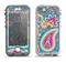 The Blue & Pink Layered Paisley Pattern V3 Apple iPhone 5-5s LifeProof Nuud Case Skin Set