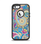 The Blue & Pink Layered Paisley Pattern V3 Apple iPhone 5-5s Otterbox Defender Case Skin Set