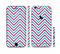 The Blue & Pink Sharp Chevron Pattern Sectioned Skin Series for the Apple iPhone 6/6s
