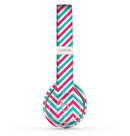 The Blue & Pink Sharp Chevron Pattern Skin Set for the Beats by Dre Solo 2 Wireless Headphones