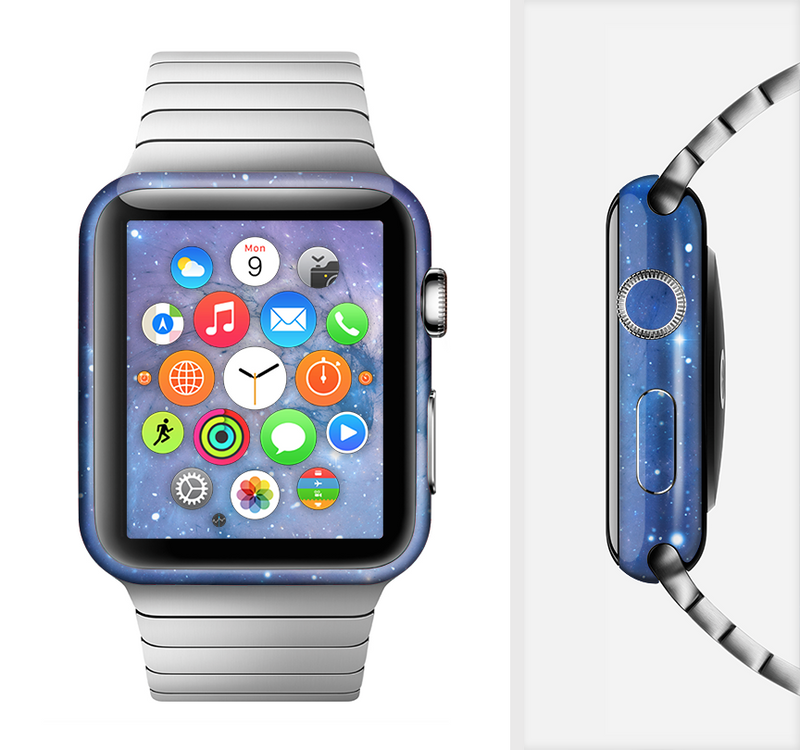 The Blue & Purple Mixed Universe Full-Body Skin Set for the Apple Watch