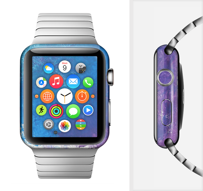 The Blue & Purple Pastel Full-Body Skin Set for the Apple Watch