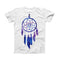 The Blue & Purple Watercolor Dreamcatcher ink-Fuzed Front Spot Graphic Unisex Soft-Fitted Tee Shirt